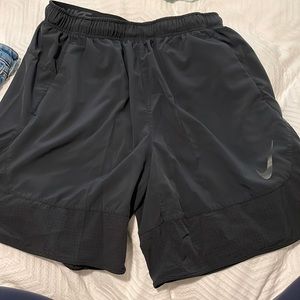 Black Nike workout shorts